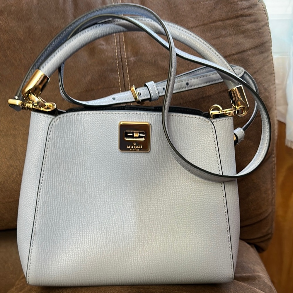Kate Spade Gray Leather Handbag